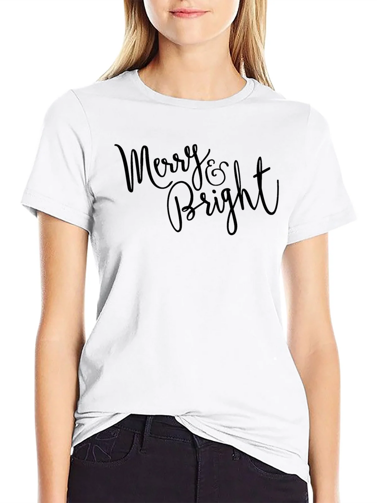 Merry & Bright Black Graphic Tee product image 11