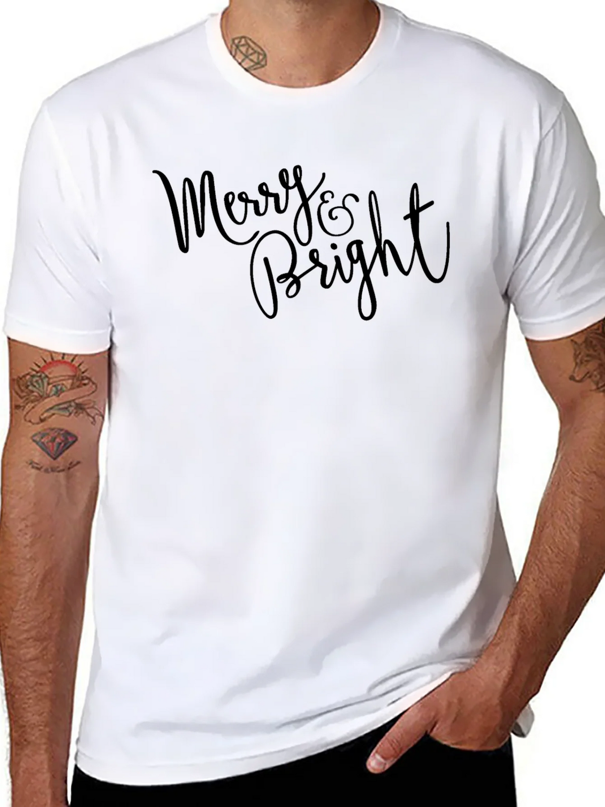 Merry & Bright Black Graphic Tee product image 10