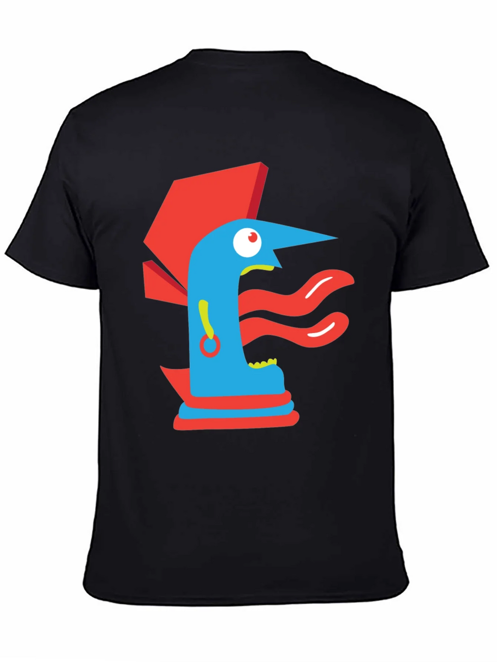 Abstract Graphic Print Tee - Modern Art Black T-Shirt product image 7