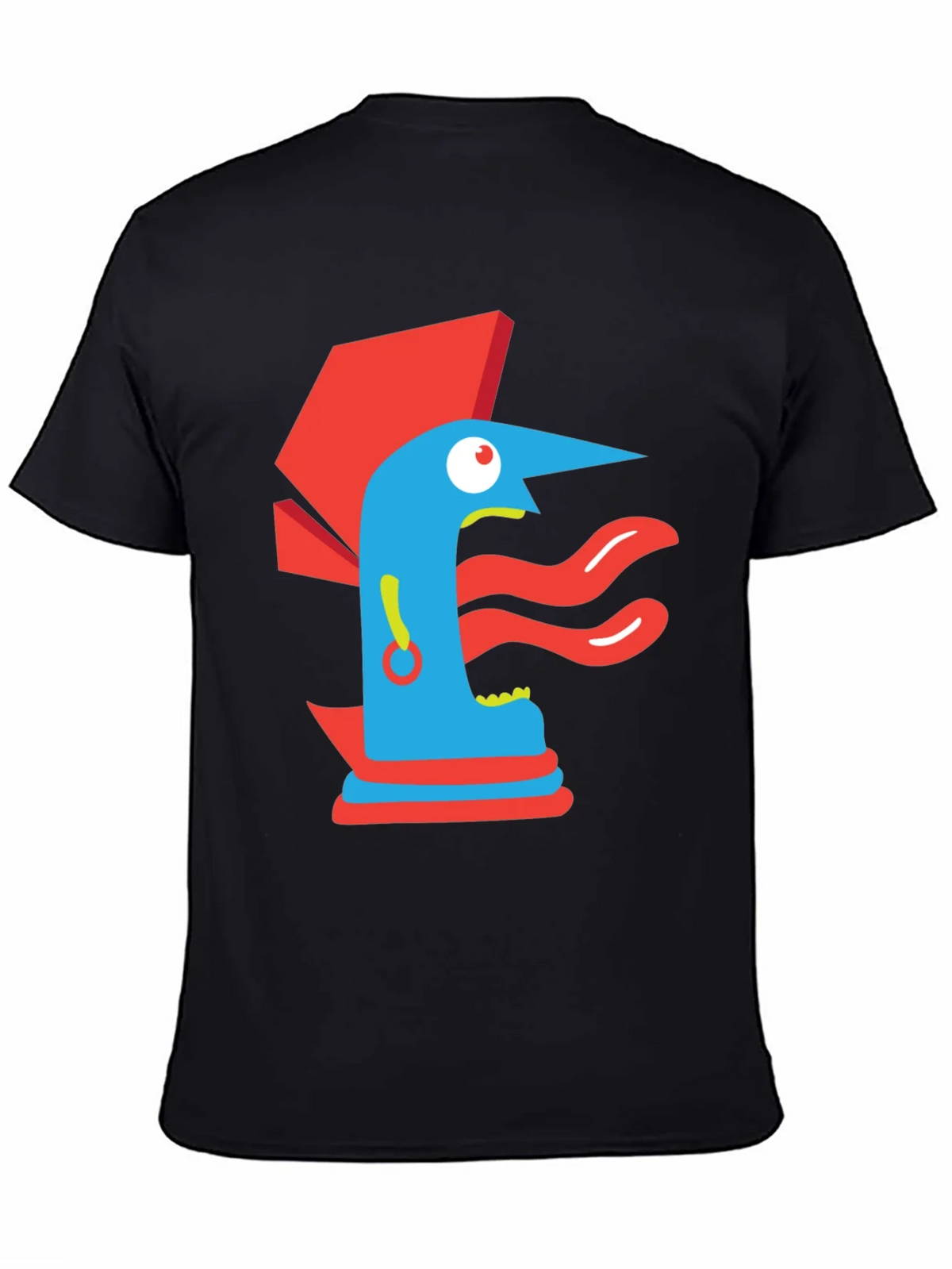 Abstract Graphic Print Tee - Modern Art Black T-Shirt product image 7
