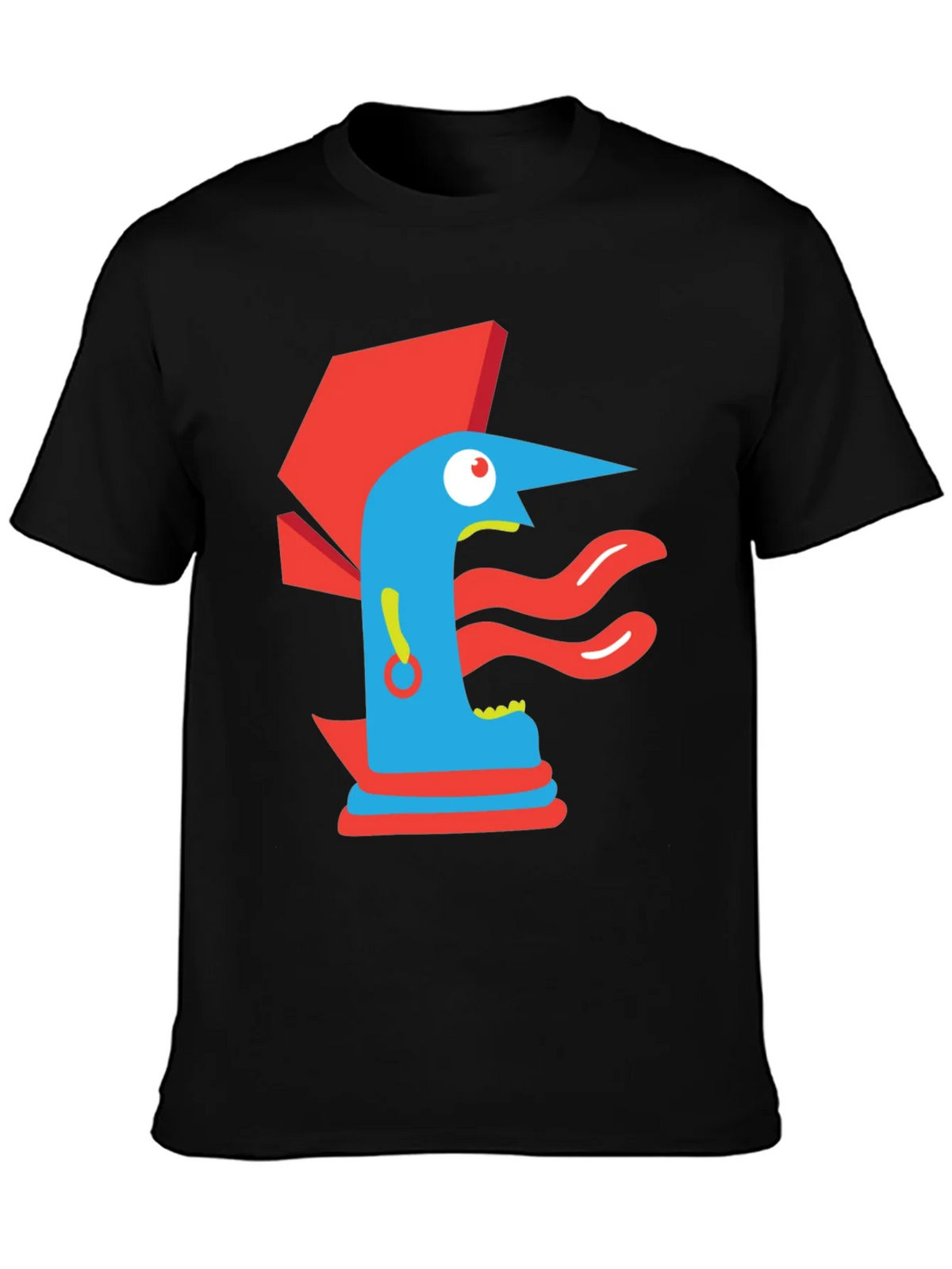 Abstract Graphic Print Tee - Modern Art Black T-Shirt product image 6