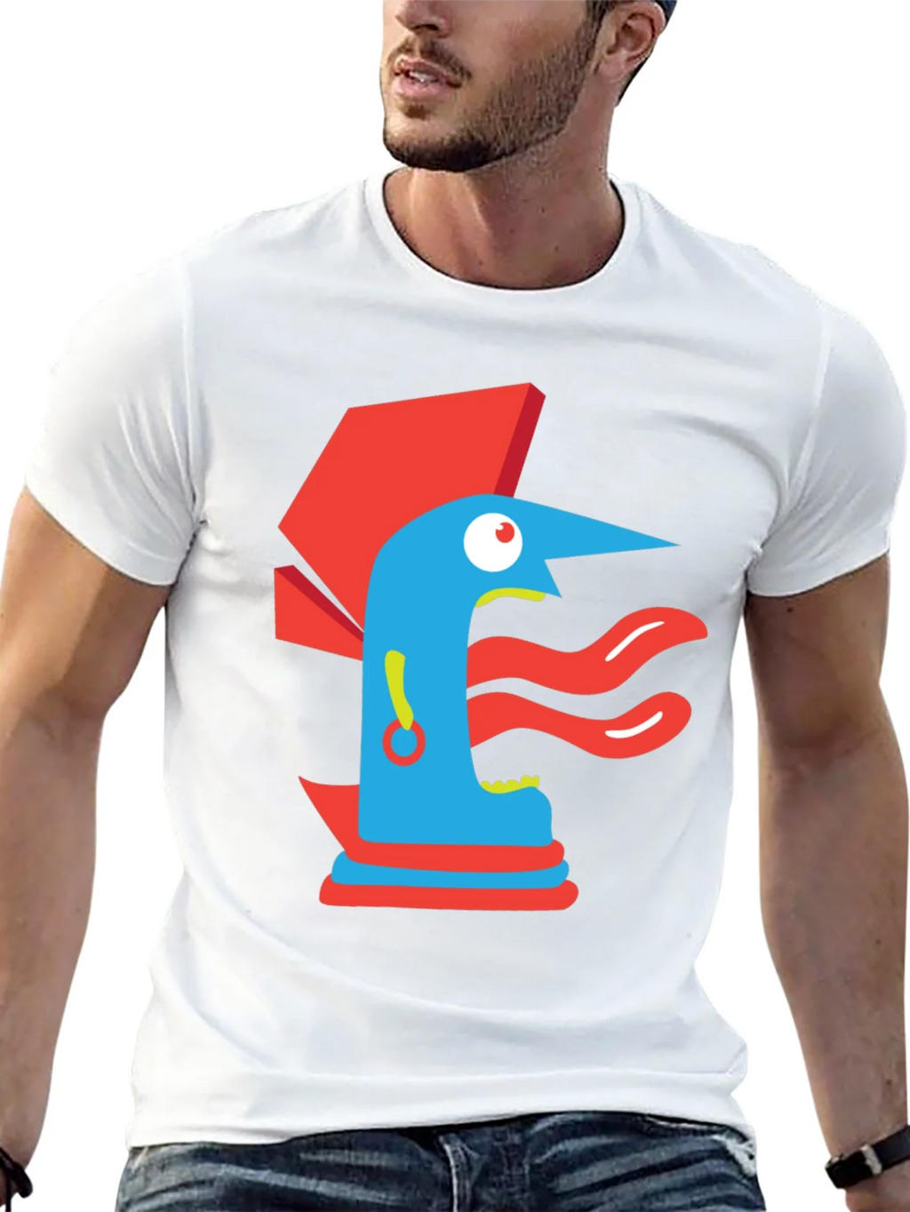 Abstract Graphic Print Tee - Modern Art Black T-Shirt product image 4