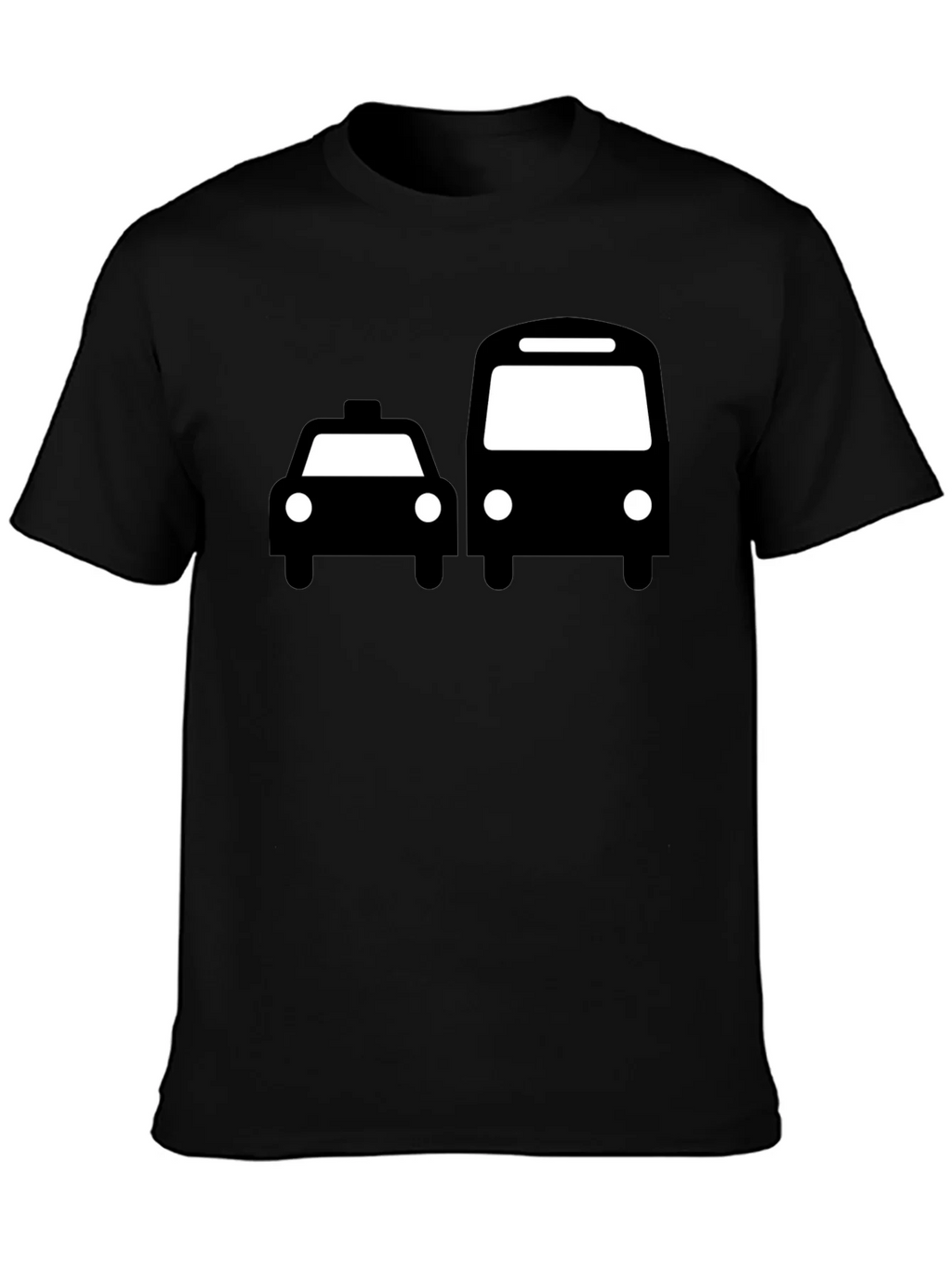 Taxi & Bus Graphic Black T-Shirt product image 2