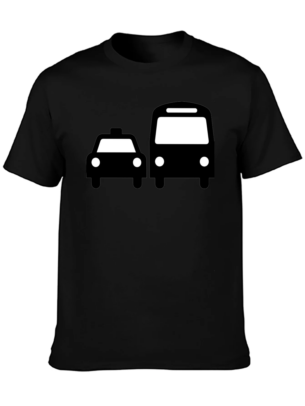 Taxi & Bus Graphic Black T-Shirt product image 2