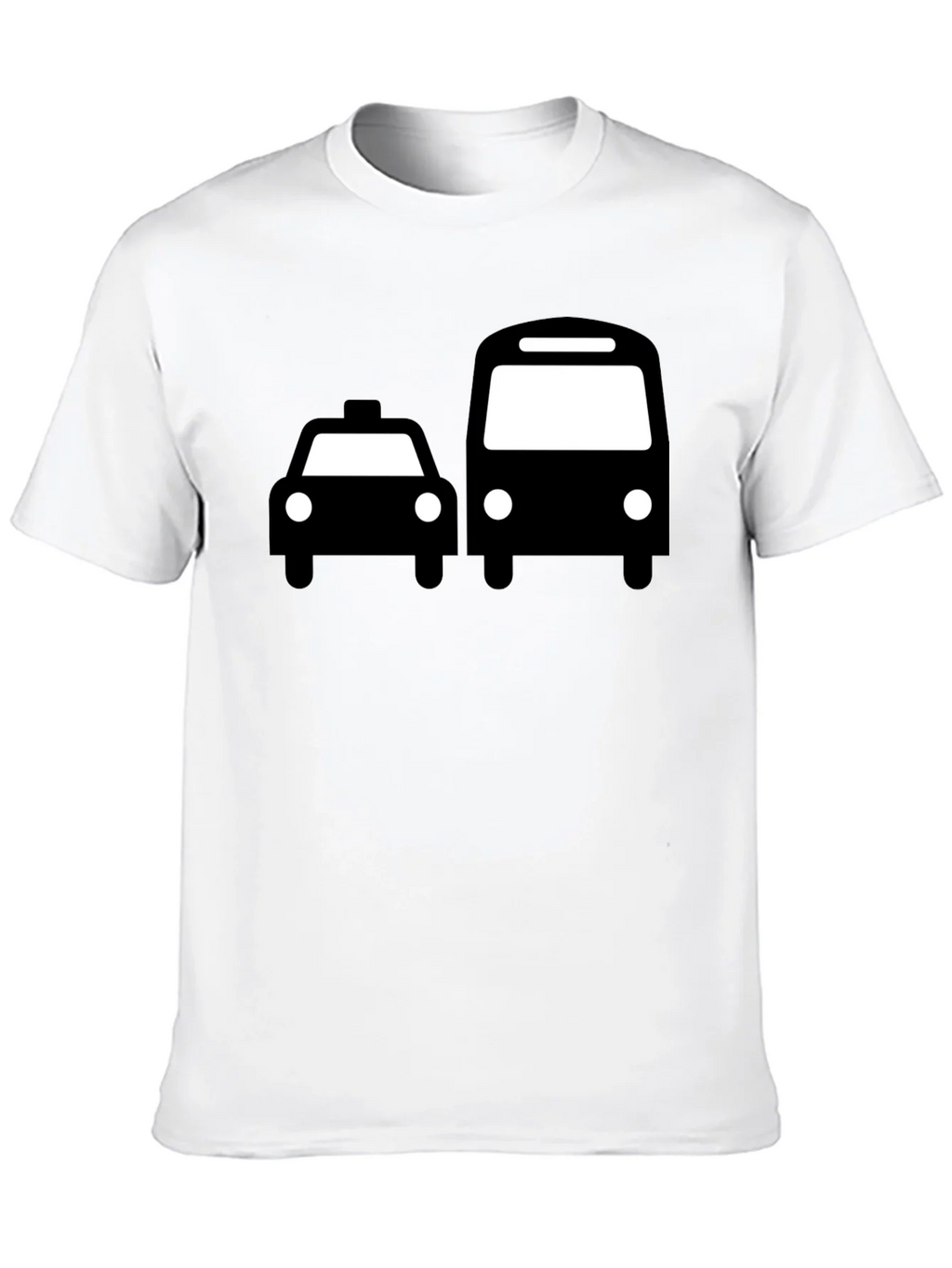 Taxi & Bus Graphic Black T-Shirt product image 4