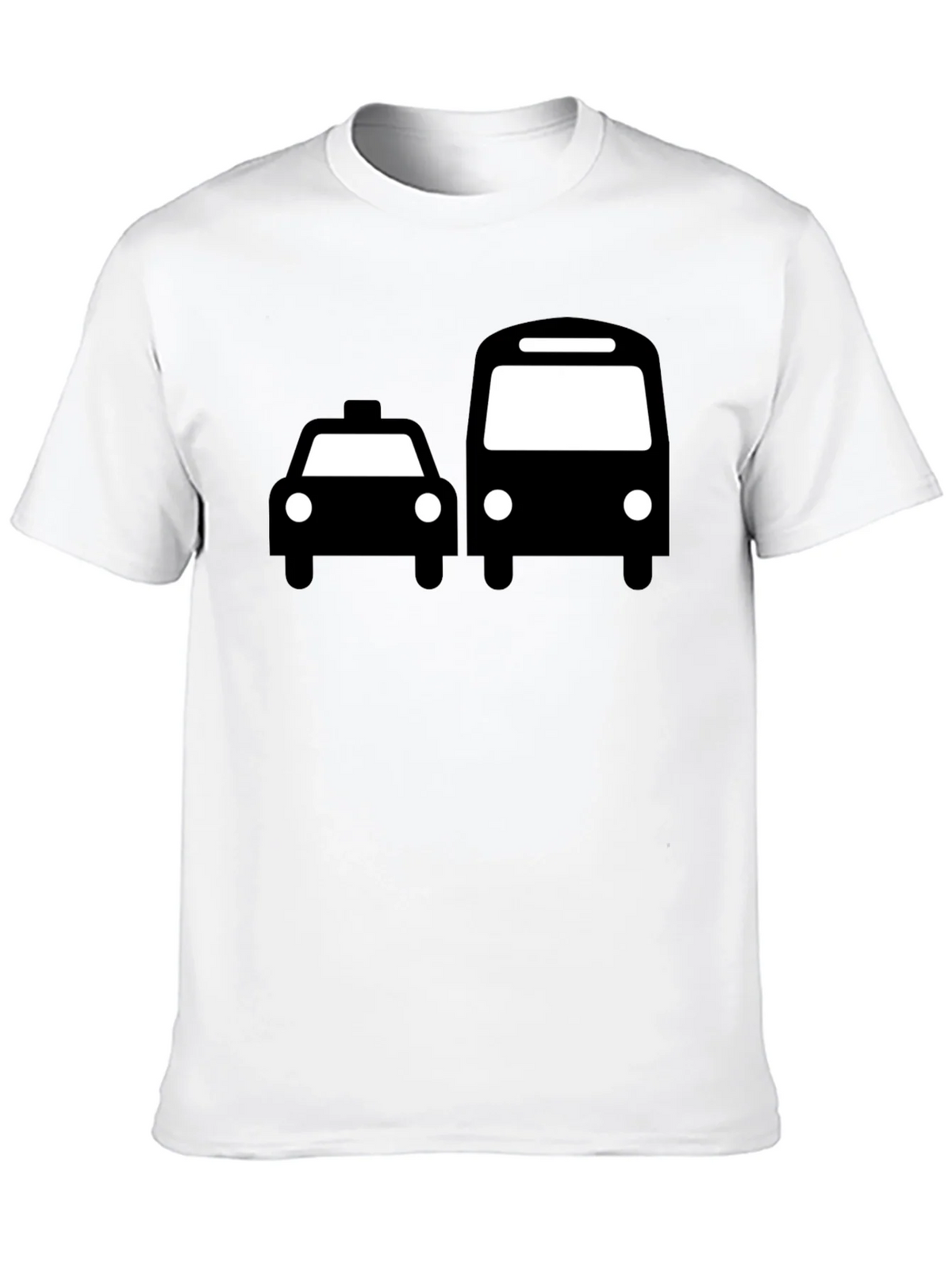 Taxi & Bus Graphic Black T-Shirt product image 4