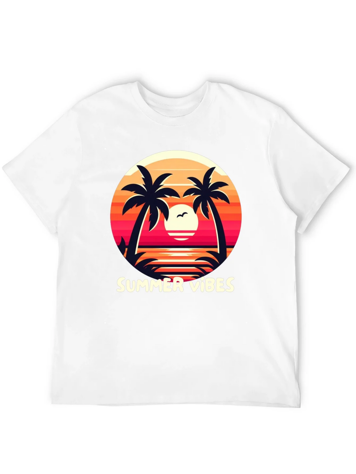 Summer Vibes Graphic Tee - Palm Tree Sunset Design product image 1