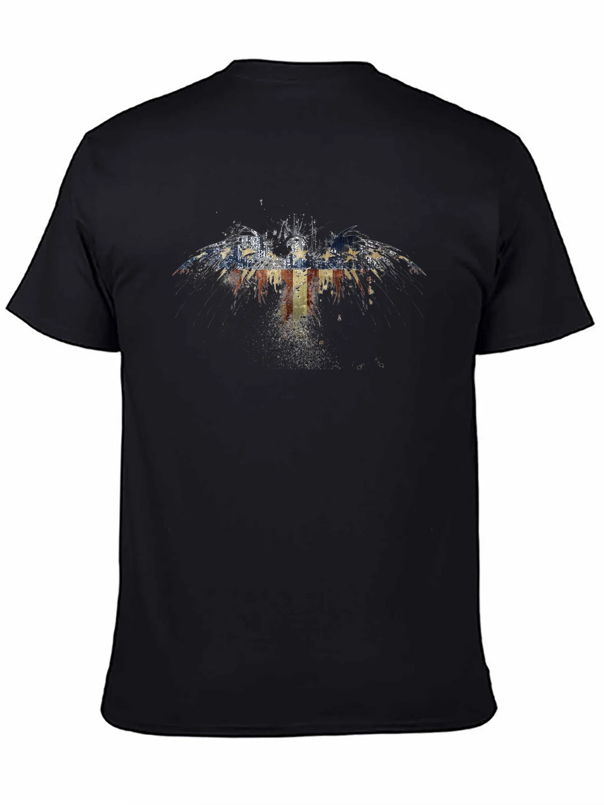 American Flag Eagle Graphic Black T-Shirt product image 7