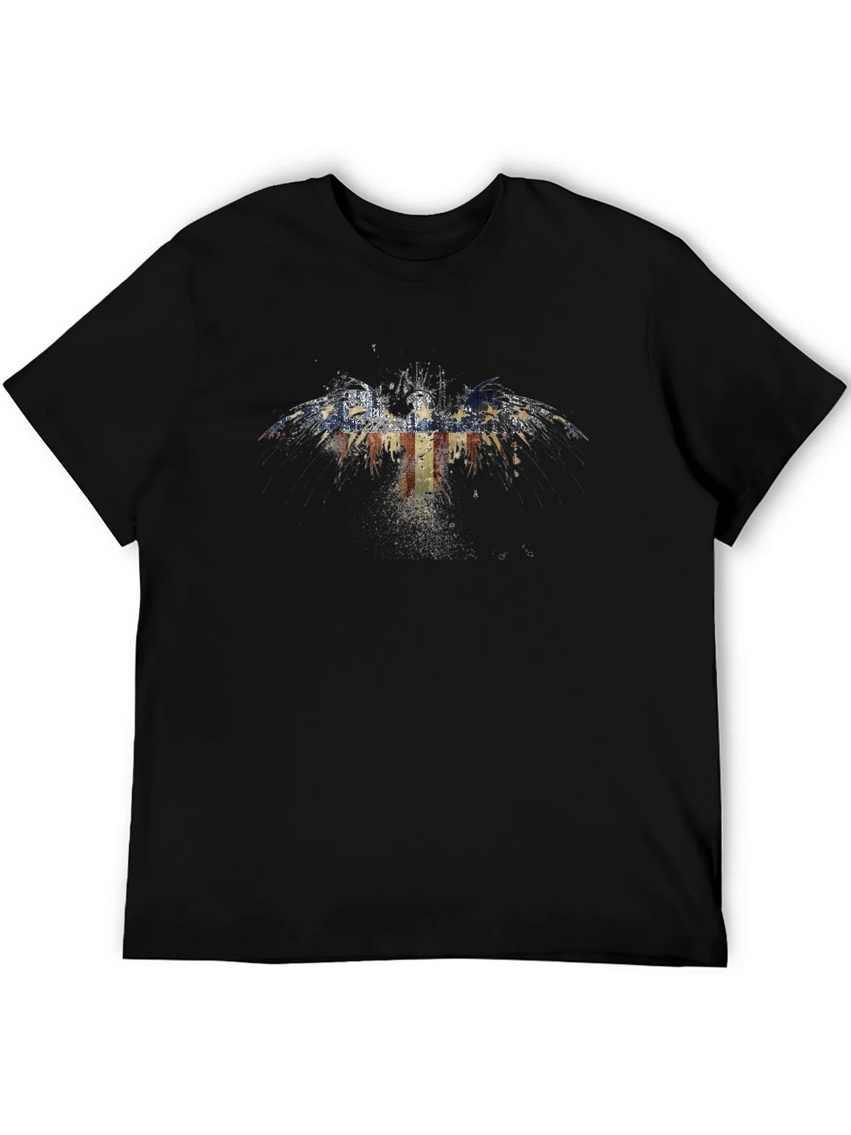 American Flag Eagle Graphic Black T-Shirt product image 8
