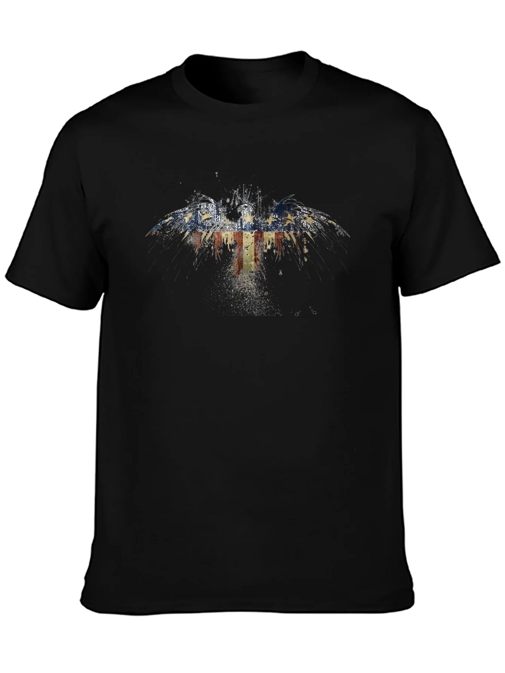 American Flag Eagle Graphic Black T-Shirt product image 6