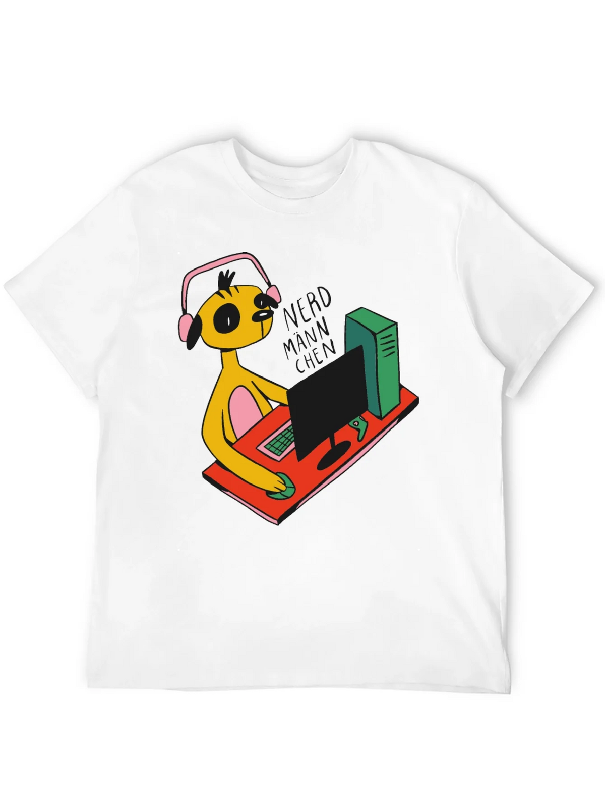 Gamer Character Graphic Print Black T-Shirt product image 3