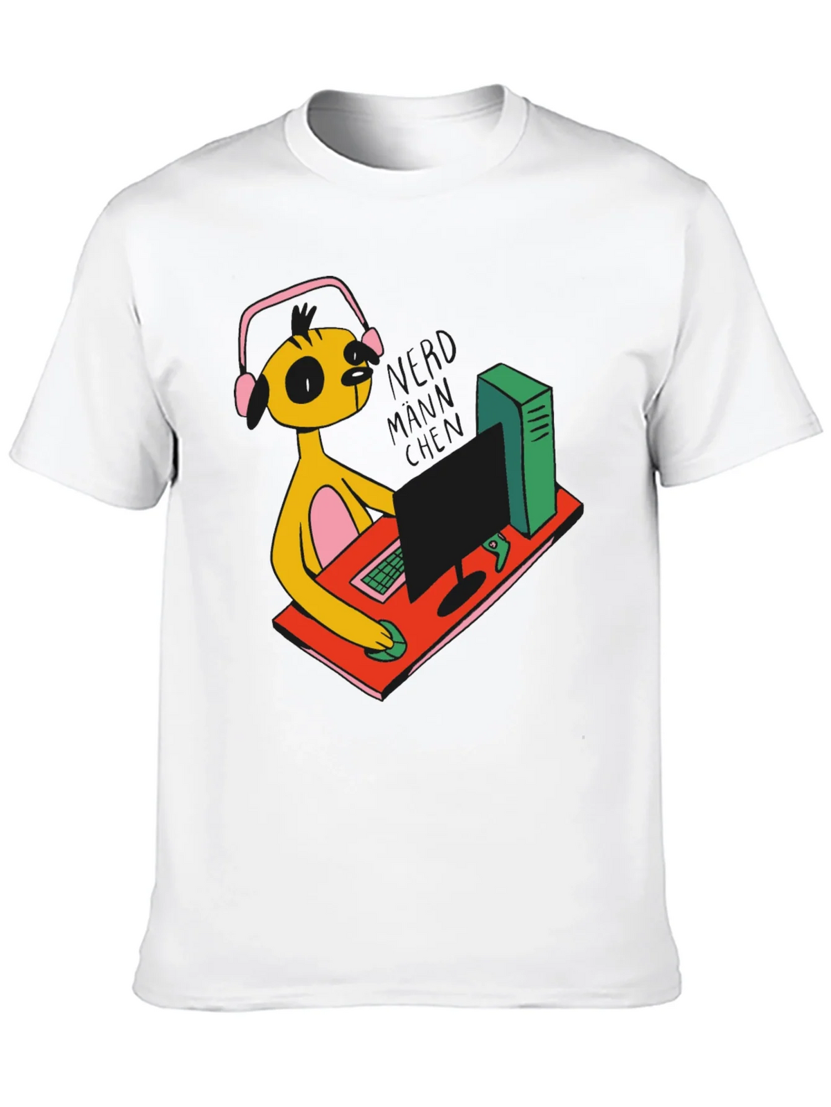 Gamer Character Graphic Print Black T-Shirt product image 12