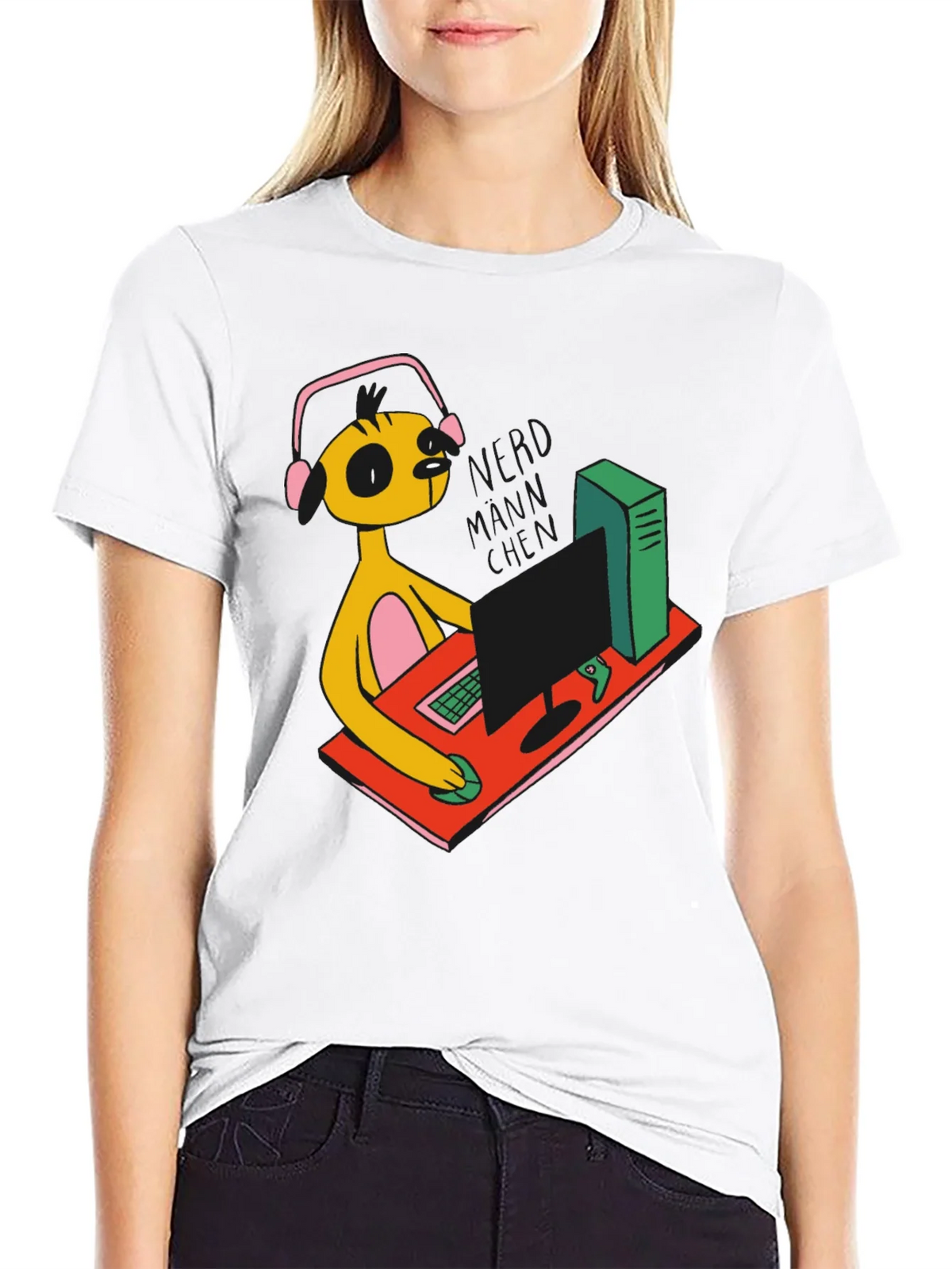 Gamer Character Graphic Print Black T-Shirt product image 11