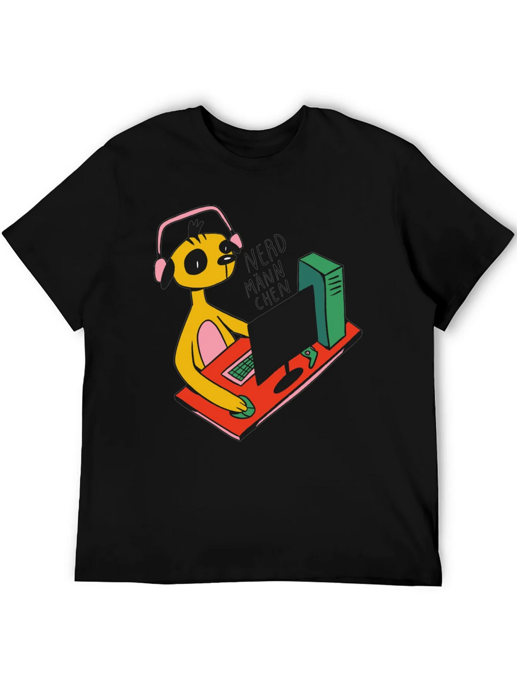 Gamer Character Graphic Print Black T-Shirt product image 8