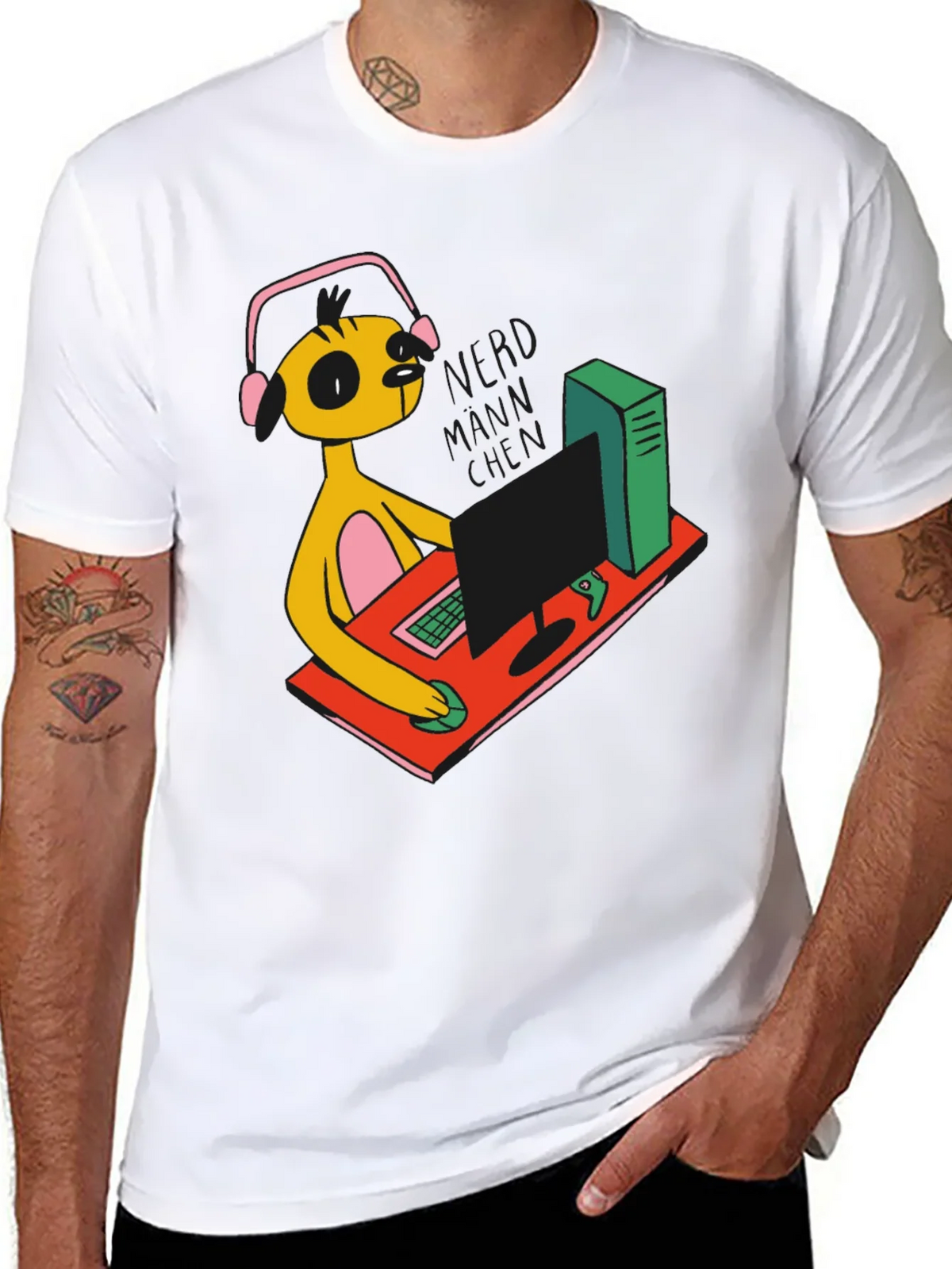 Gamer Character Graphic Print Black T-Shirt product image 10