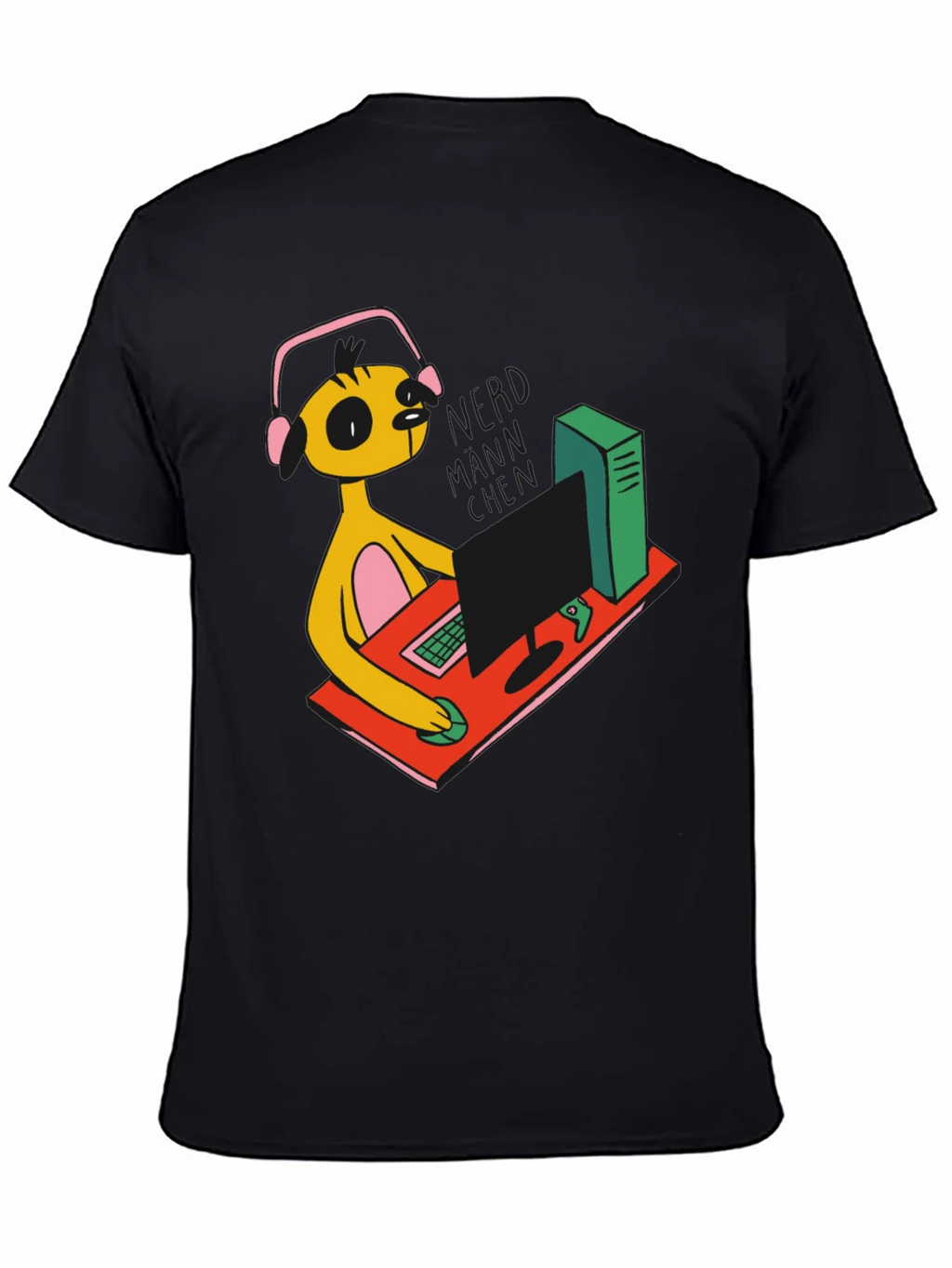 Gamer Character Graphic Print Black T-Shirt product image 7