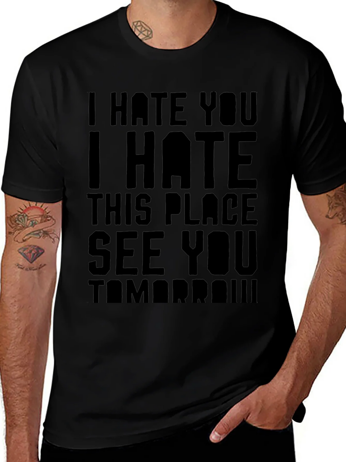 I Hate You T-Shirt - Funny Sarcastic Graphic Tee product image 1