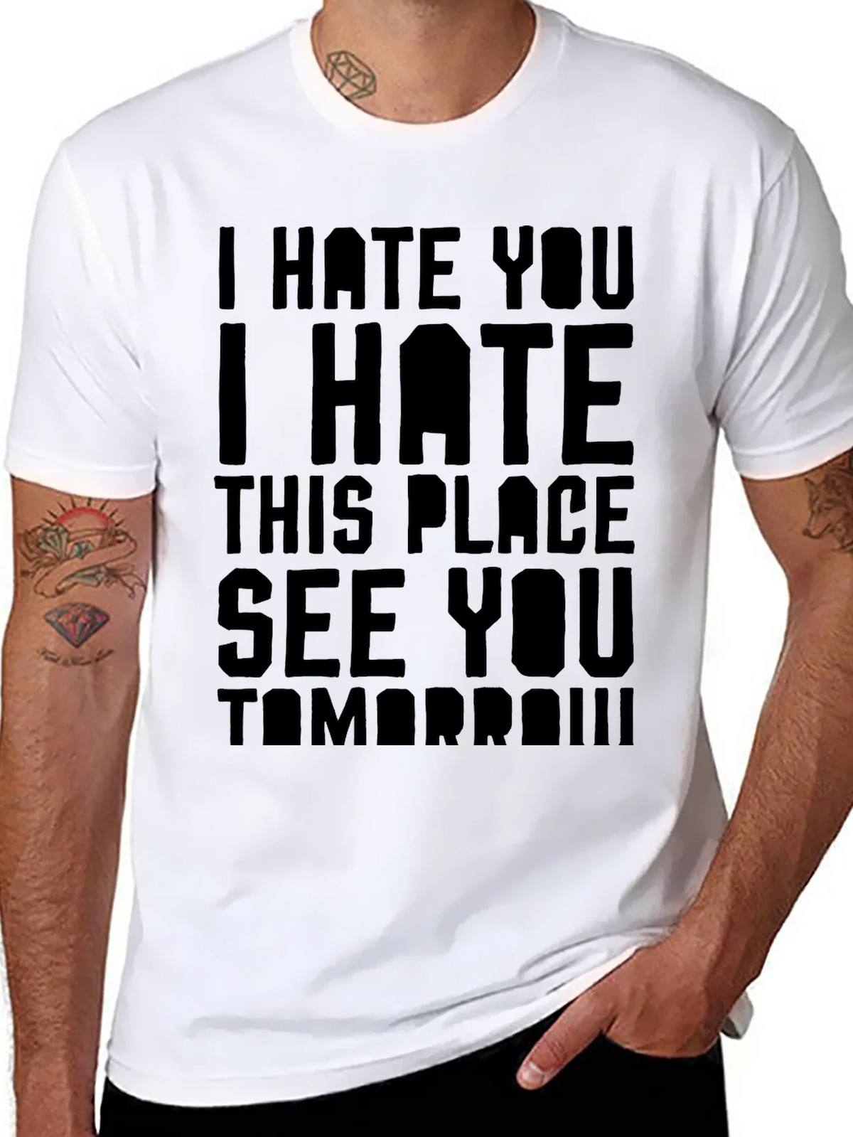 I Hate You T-Shirt - Funny Sarcastic Graphic Tee product image 10