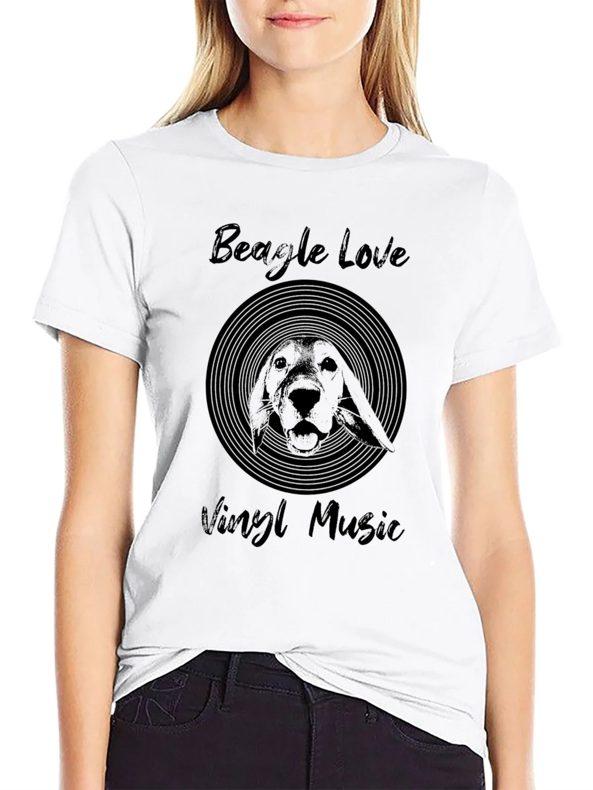Beagle Love Vinyl Music T-Shirt product image 11