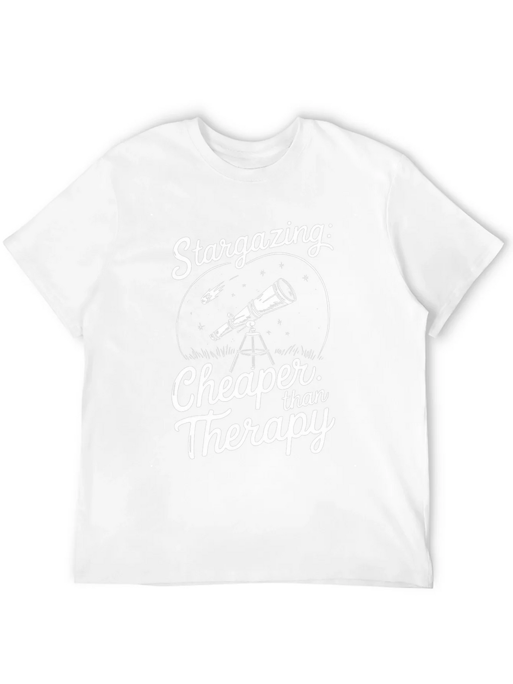 Stargazing Cheaper Than Therapy Black T-Shirt product image 3
