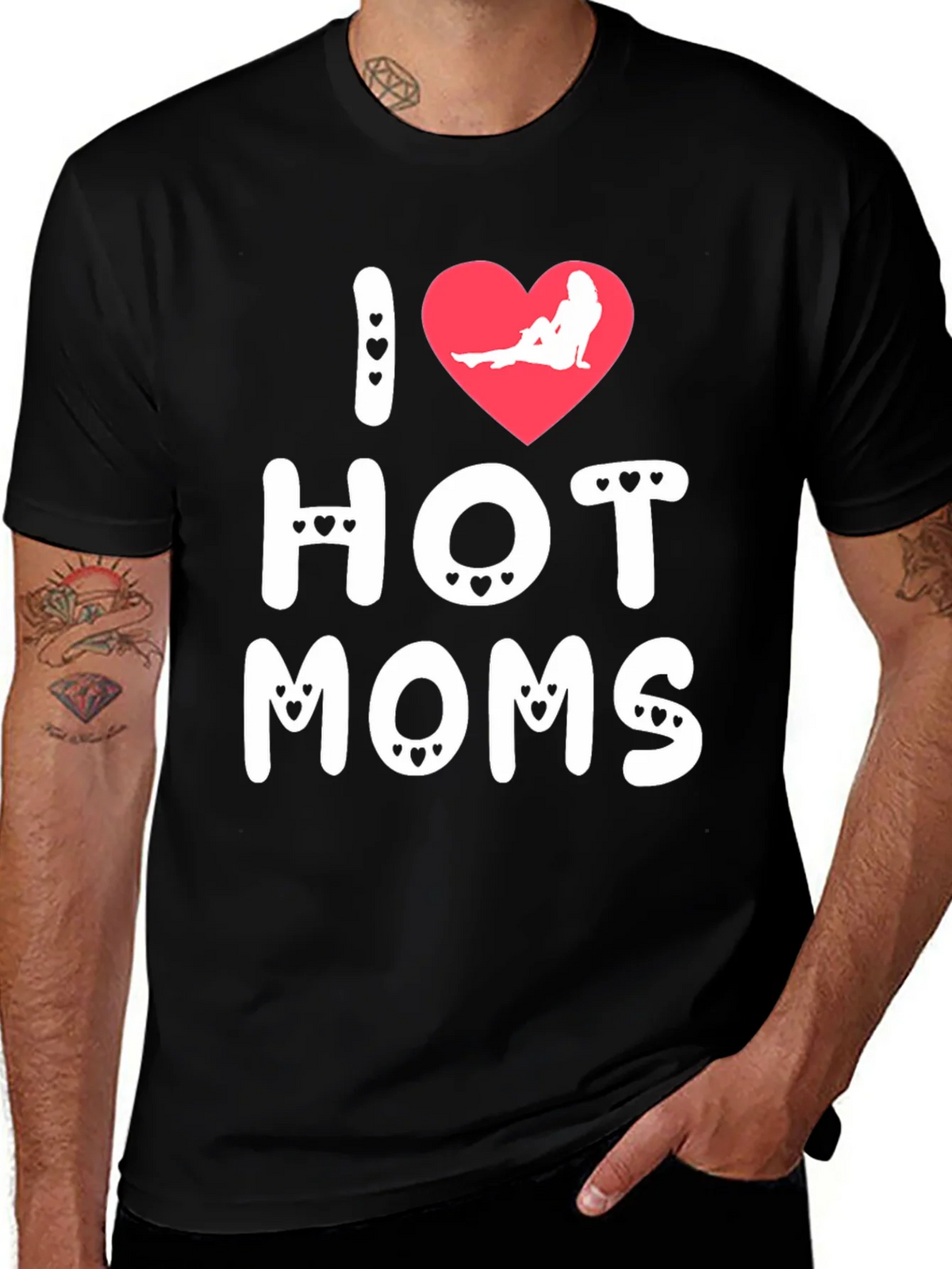I Heart Hot Moms Graphic T-Shirt product image 1