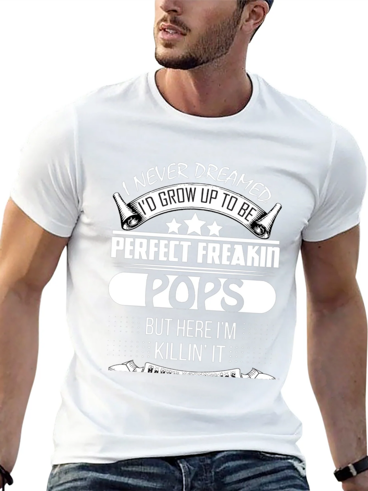 Perfect Freakin Pops T-Shirt - Funny Dad Tee product image 4