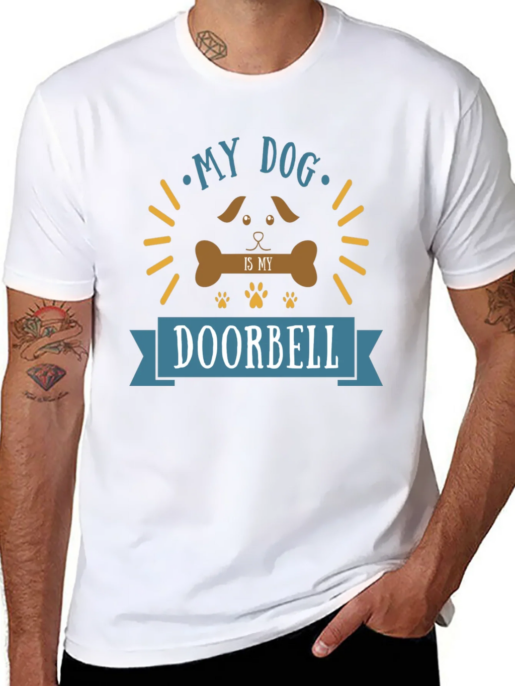 My Dog is My Doorbell Funny Graphic T-Shirt product image 10