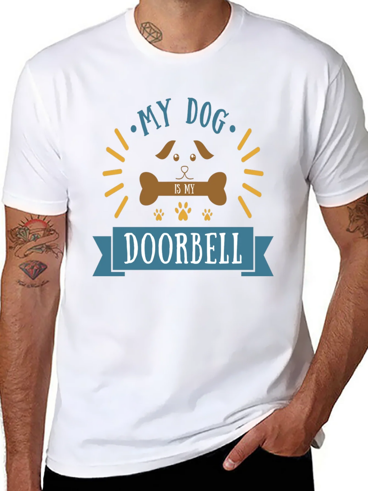 My Dog is My Doorbell Funny Graphic T-Shirt product image 10