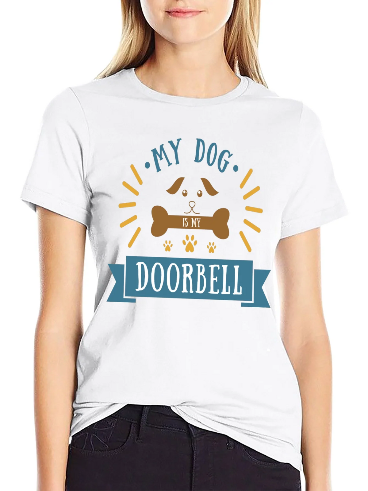 My Dog is My Doorbell Funny Graphic T-Shirt product image 11