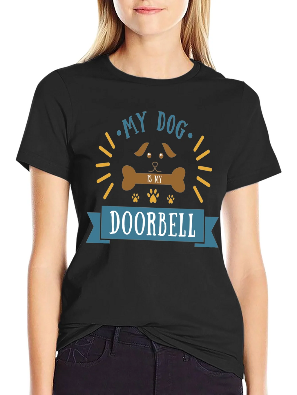 My Dog is My Doorbell Funny Graphic T-Shirt product image 5