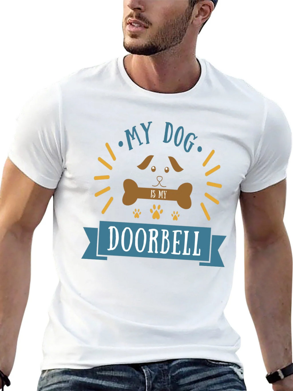 My Dog is My Doorbell Funny Graphic T-Shirt product image 4