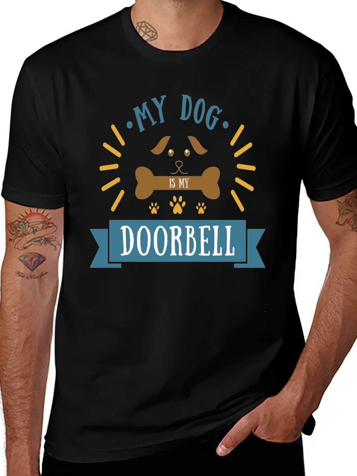 My Dog is My Doorbell Funny Graphic T-Shirt product image 1