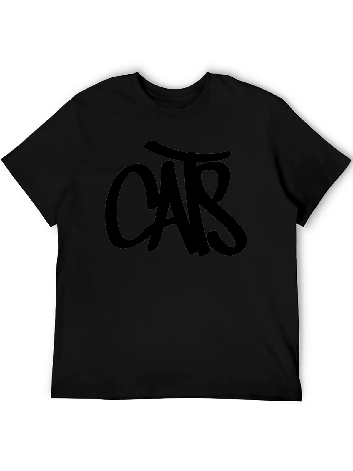 Mens Black T-Shirt with CAR Graphic product image 8