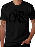 Mens Black T-Shirt with CAR Graphic product image 1