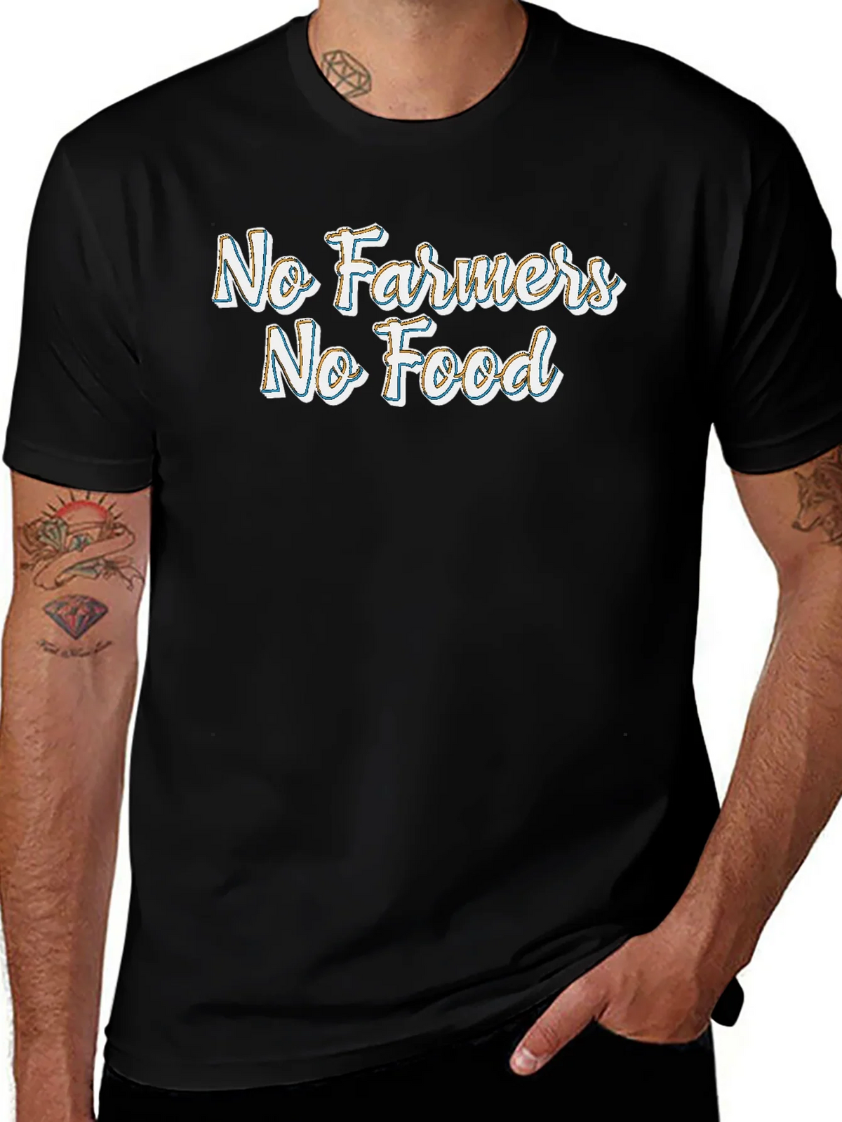 No Farmers No Food Graphic Tee product image 1