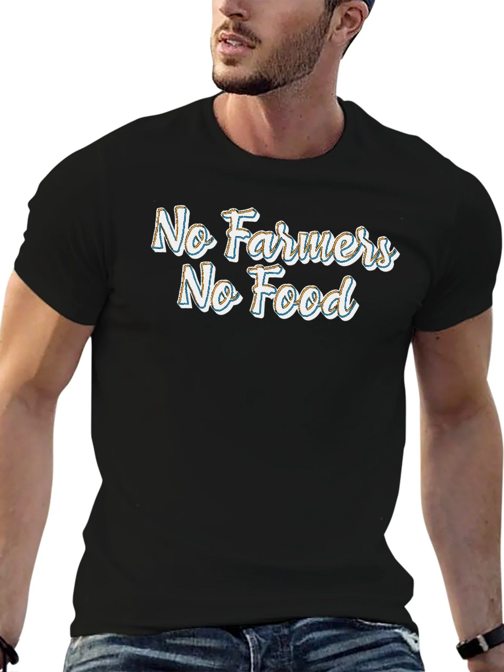 No Farmers No Food Graphic Tee product image 9