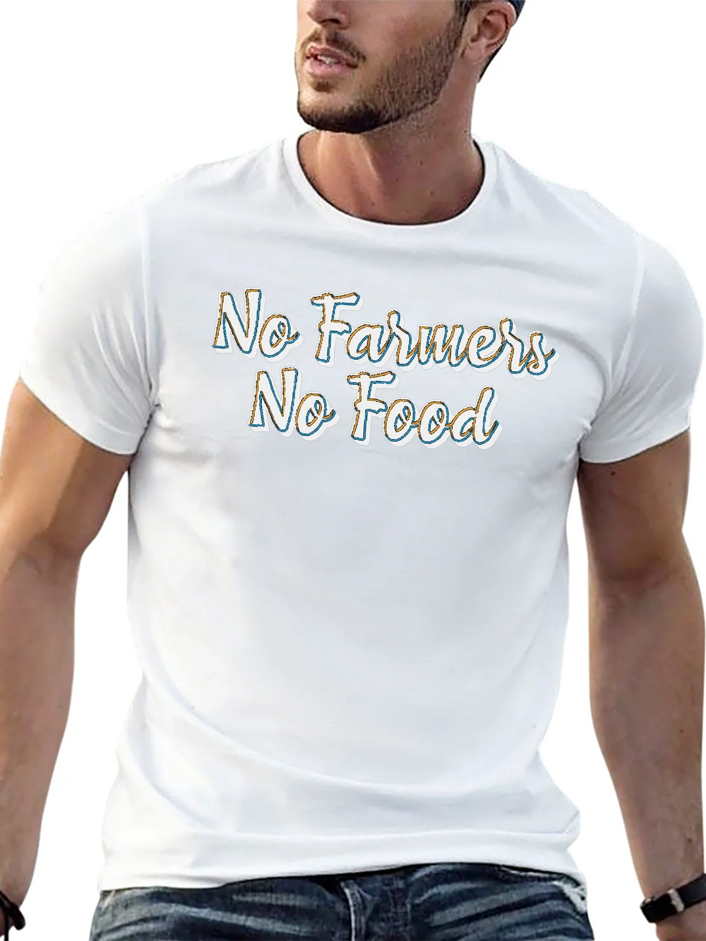 No Farmers No Food Graphic Tee product image 4