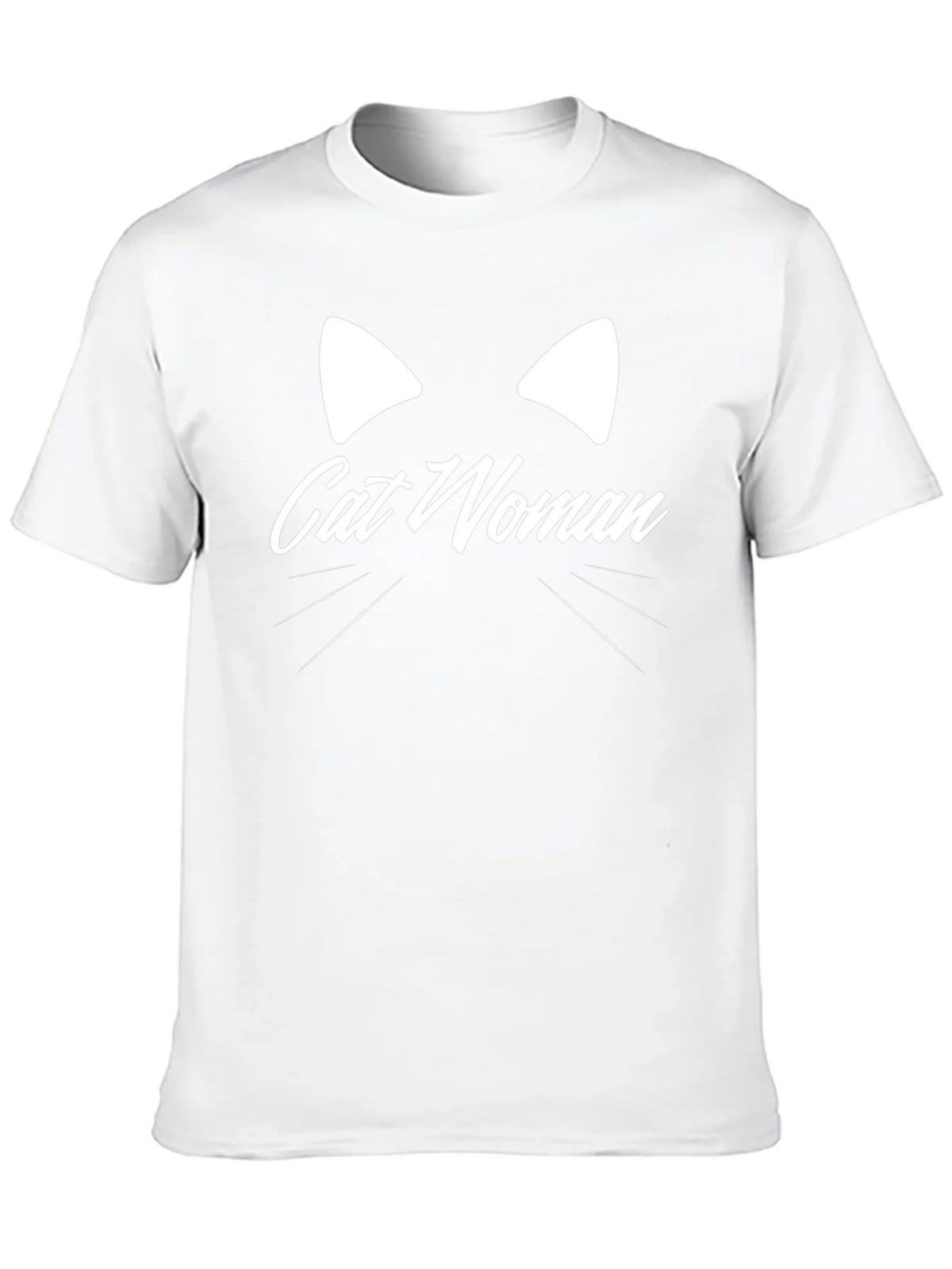 Cat Woman Graphic Tee - Black Cotton T-Shirt product image 12