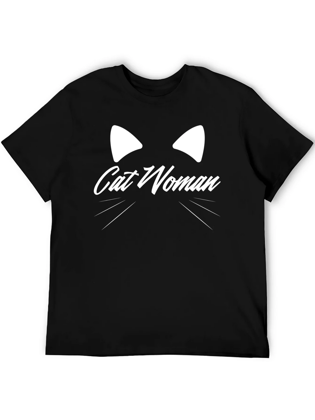 Cat Woman Graphic Tee - Black Cotton T-Shirt product image 8