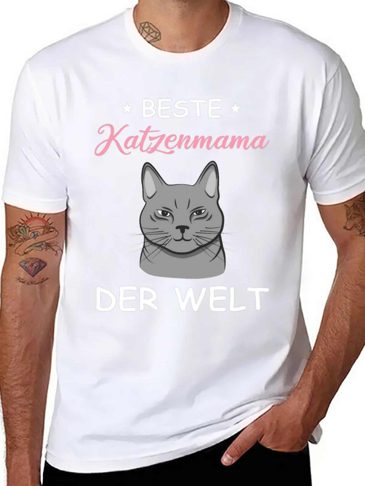 Best Cat Mama T-Shirt - German Text Design product image 10