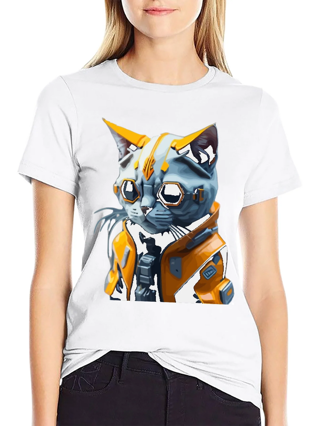 Cyberpunk Cat T-Shirt - Futuristic Feline Design product image 10