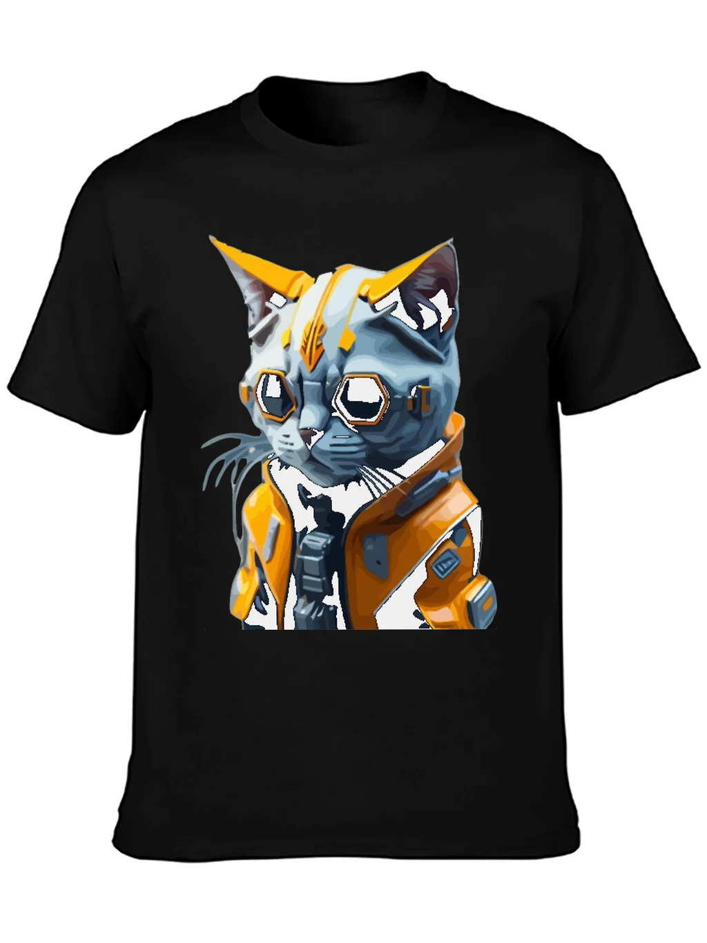 Cyberpunk Cat T-Shirt - Futuristic Feline Design product image 6