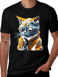 Cyberpunk Cat T-Shirt - Futuristic Feline Design product image 1