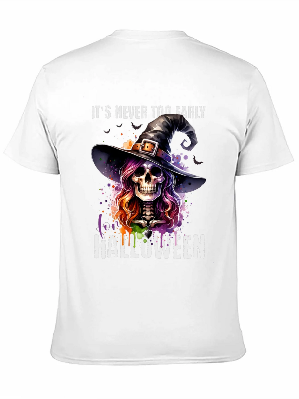 Halloween Witch Skull T-Shirt - Its Never Too Early! product image 2