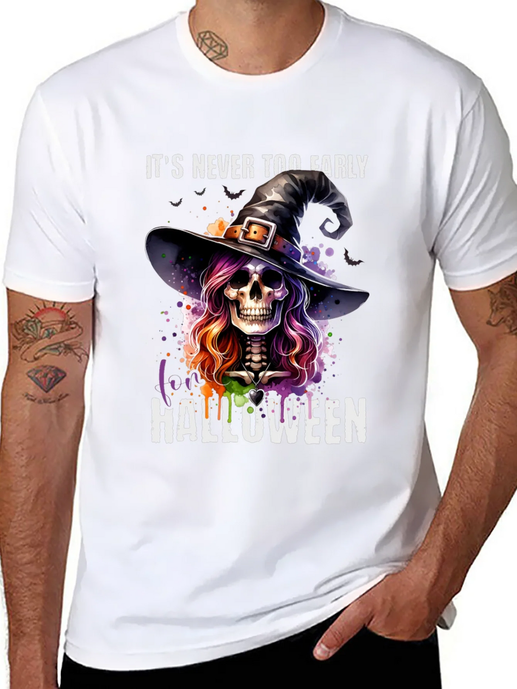 Halloween Witch Skull T-Shirt - Its Never Too Early! product image 10