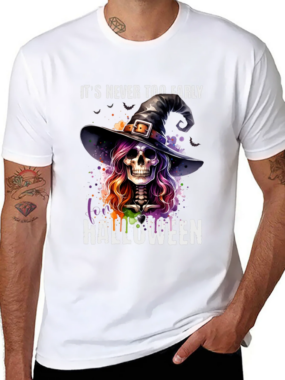 Halloween Witch Skull T-Shirt - Its Never Too Early! product image 10