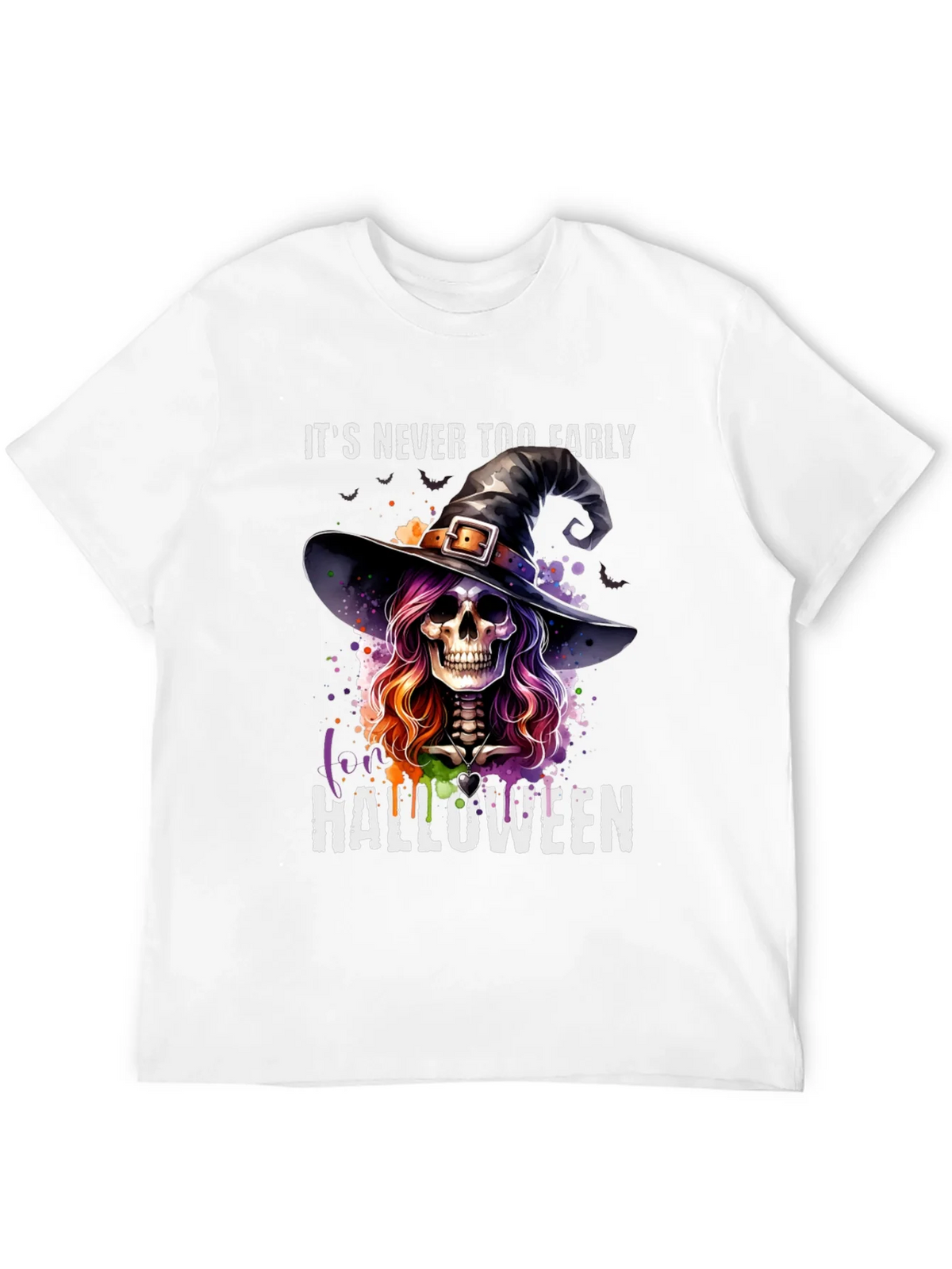 Halloween Witch Skull T-Shirt - Its Never Too Early! product image 3