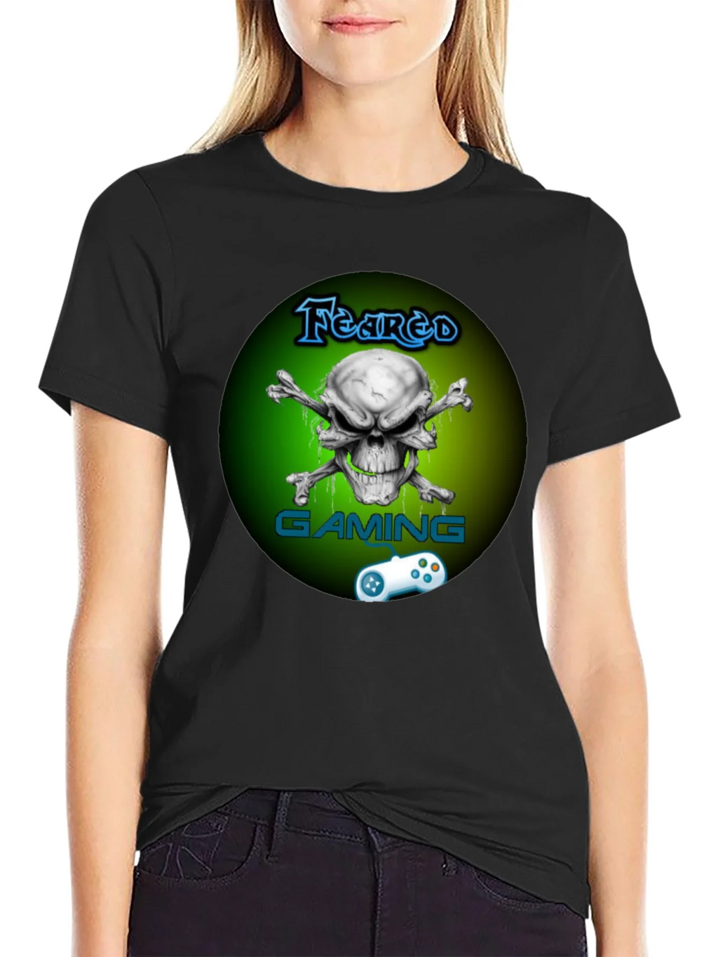 Feared Gaming T-Shirt - Skull & Crossbones Design product image 5