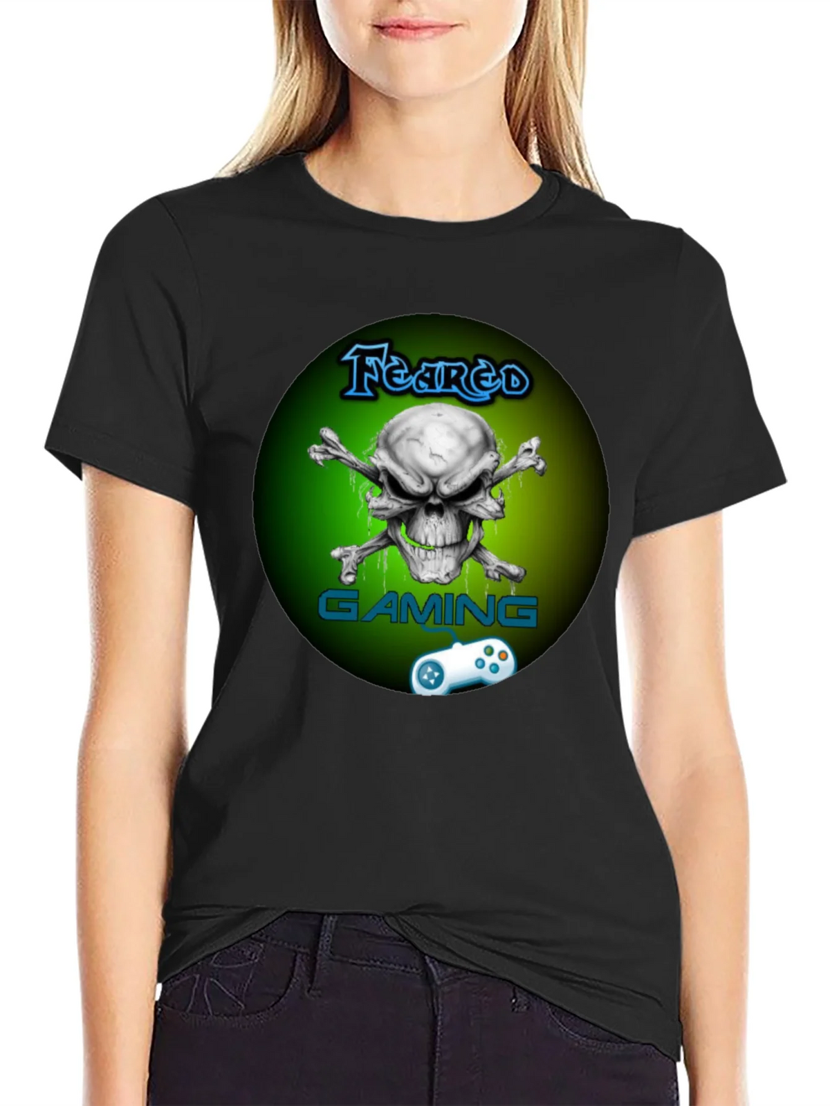 Feared Gaming T-Shirt - Skull & Crossbones Design product image 5