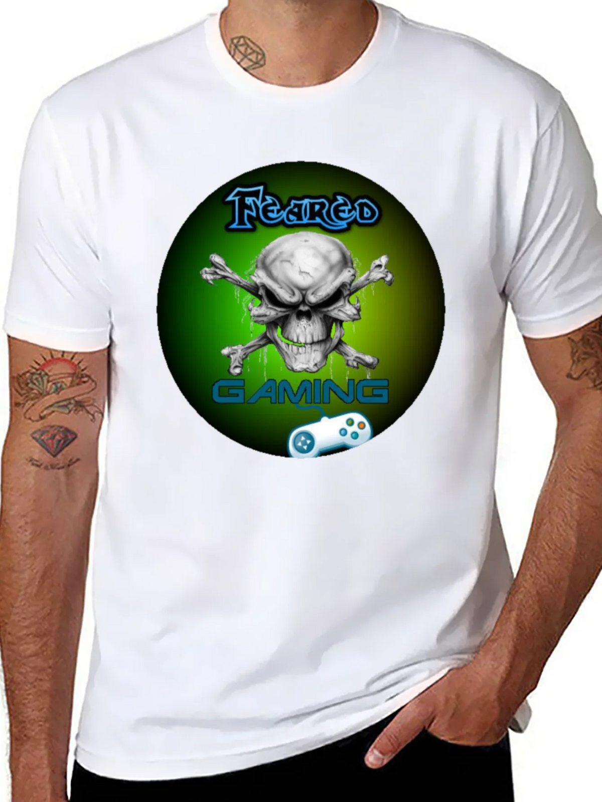 Feared Gaming T-Shirt - Skull & Crossbones Design product image 10